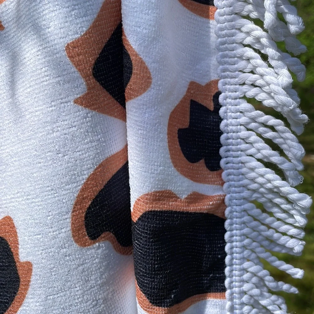 NWOT Round Animal Print Beach Towel